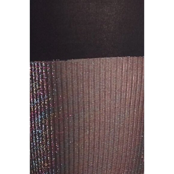 SPANX Tight End‎ Tights Women's  Sz A Black Metallic Sparkle Rainbow Shimmer NEW - Picture 12 of 15